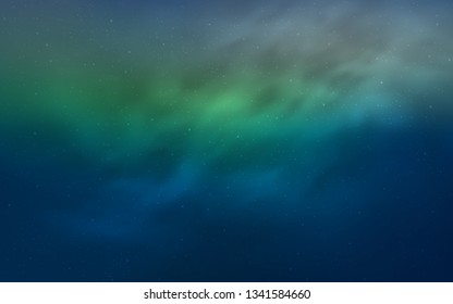 Light Blue, Green vector template with space stars. Blurred decorative design in simple style with galaxy stars. Pattern for astrology websites.