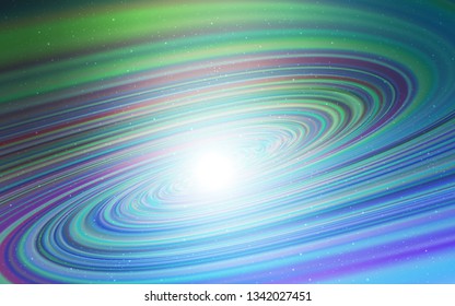 Light Blue, Green vector template with space stars. Space stars on blurred abstract background with gradient. Pattern for astrology websites.