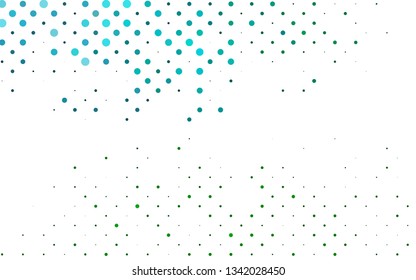 Light Blue, Green vector template with circles. Blurred decorative design in abstract style with bubbles. Pattern for beautiful websites.