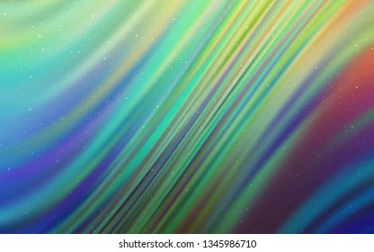 Light Blue, Green vector template with space stars. Shining illustration with sky stars on abstract template. Smart design for your business advert.