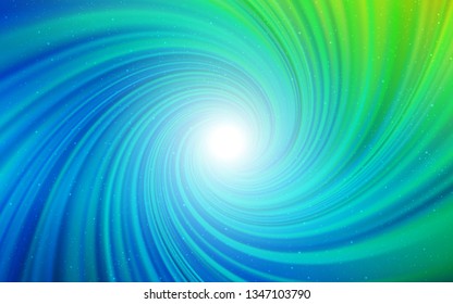 Light Blue, Green vector template with space stars. Blurred decorative design in simple style with galaxy stars. Pattern for astrology websites.