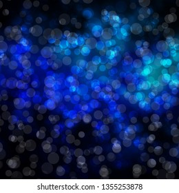 Light Blue, Green vector template with circles. Glitter abstract illustration with colorful drops. Design for posters, banners.