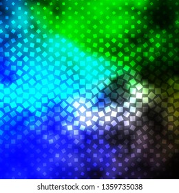 Light Blue, Green vector template with rectangles. Abstract gradient illustration with rectangles. Pattern for commercials, ads.