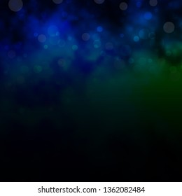 Light Blue, Green vector template with circles. Abstract illustration with colorful spots in nature style. Pattern for websites, landing pages.