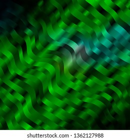 Light Blue, Green vector template with curved lines. Colorful illustration in circular style with lines. Template for your UI design.