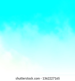 Light Blue, Green vector template with sky, clouds. Gradient illustration with colorful sky, clouds. Template for landing pages.
