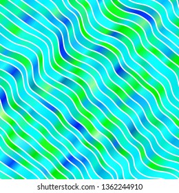 Light Blue, Green vector template with lines. Abstract illustration with bandy gradient lines. Smart design for your promotions.