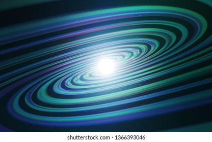 Light Blue, Green vector template with space stars. Space stars on blurred abstract background with gradient. Best design for your ad, poster, banner.
