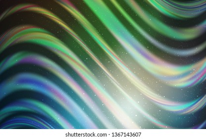 Light Blue, Green vector template with space stars. Blurred decorative design in simple style with galaxy stars. Template for cosmic backgrounds.