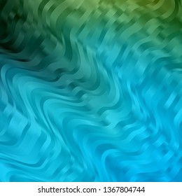 Light Blue, Green vector template with wry lines. Bright sample with colorful bent lines, shapes. Template for your UI design.