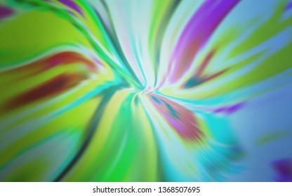 Light Blue, Green vector template with bent lines. Creative illustration in halftone style with gradient. The best colorful design for your business.