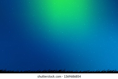 Light Blue, Green vector template with space stars. Blurred decorative design in simple style with galaxy stars. Pattern for astrology websites.