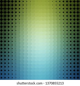 Light Blue, Green vector template with circles. Glitter abstract illustration with colorful drops. Design for posters, banners.