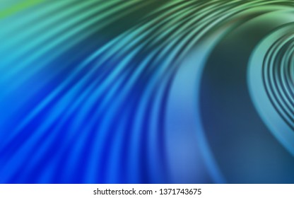 Light Blue, Green vector template with bent lines. Creative illustration in halftone style with gradient. The best colorful design for your business.