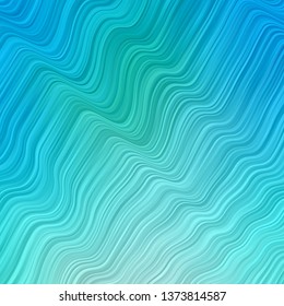 Light Blue, Green vector template with curves. Bright sample with colorful bent lines, shapes. Pattern for ads, commercials.