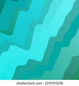 Light Blue, Green vector template with lines. Colorful illustration in abstract style with bent lines. Best design for your posters, banners.