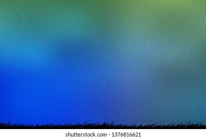 Light Blue, Green vector template with space stars. Modern abstract illustration with Big Dipper stars. Smart design for your business advert.