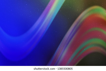 Light Blue, Green vector template with space stars. Modern abstract illustration with Big Dipper stars. Pattern for astronomy websites.