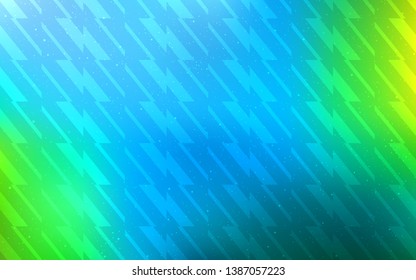 Light Blue, Green vector template with repeated sticks. Glitter abstract illustration with colorful sticks. Best design for your ad, poster, banner.