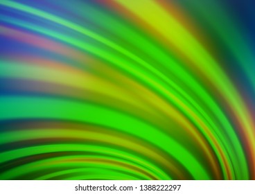 Light Blue, Green vector template with liquid shapes. A completely new color illustration in marble style. The best blurred design for your business.