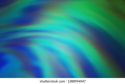 Light Blue, Green vector template with wry lines. Glitter abstract illustration with wry lines. A completely new design for your business.
