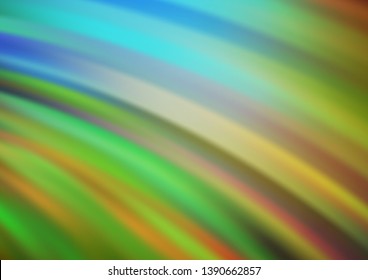 Light Blue, Green vector template with bent ribbons. Colorful illustration in abstract marble style with gradient. A completely new marble design for your business.