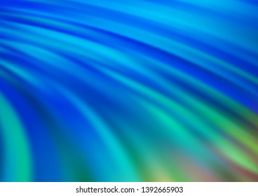 Light Blue, Green vector template with lava shapes. Geometric illustration in marble style with gradient.  Brand new design for your ads, poster, banner.