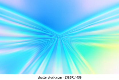 Light Blue, Green vector template with lines. Geometric illustration in abstract style with gradient.  Colorful wave pattern for your design.