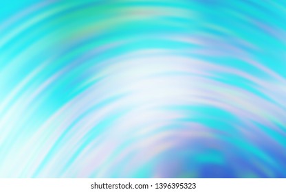 Light Blue, Green vector template with wry lines. Creative illustration in halftone style with gradient. Pattern for your business design.