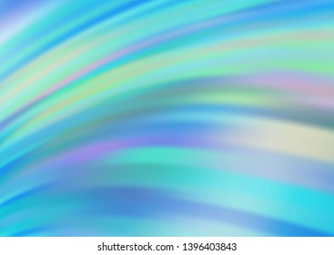 Light Blue, Green vector template with lines, ovals. A completely new color illustration in marble style. Textured wave pattern for backgrounds.