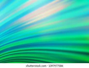 Light Blue, Green vector template with lava shapes. Shining crooked illustration in marble style. Textured wave pattern for backgrounds.
