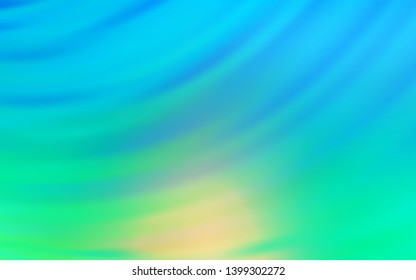 Light Blue, Green vector template with curved lines. A circumflex abstract illustration with gradient. A completely new template for your design.