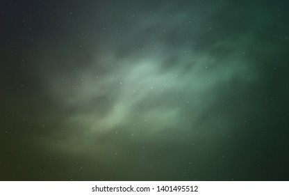 Light Blue, Green vector template with space stars. Shining illustration with sky stars on abstract template. Pattern for astronomy websites.