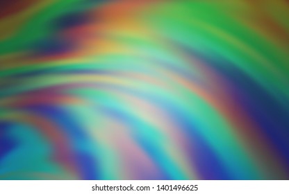 Light Blue, Green vector template with wry lines. Colorful illustration in abstract style with gradient. A completely new template for your design.