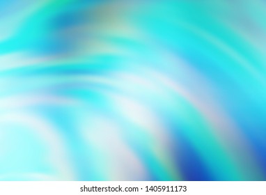 Light Blue, Green vector template with bent lines. Shining colorful illustration in simple style. Colorful wave pattern for your design.