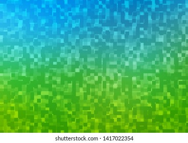 Light Blue, Green vector template with crystals, rectangles. Beautiful illustration with rectangles and squares. Pattern for commercials.