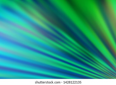 Light Blue, Green vector template with repeated sticks. Glitter abstract illustration with colored sticks. Backdrop for TV commercials.