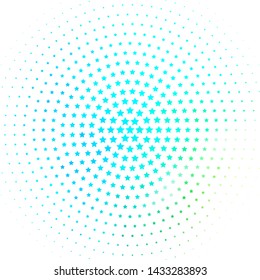 Light Blue, Green vector template with neon stars. Colorful illustration in abstract style with gradient stars. Best design for your ad, poster, banner.