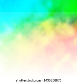 Light Blue, Green vector template with sky, clouds. Colorful illustration with abstract gradient clouds. Template for landing pages.
