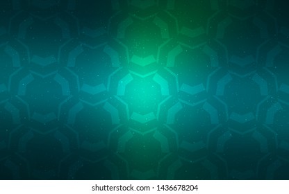 Light Blue, Green vector template with curved lines. Modern gradient abstract illustration with bandy lines. New composition for your brand book.