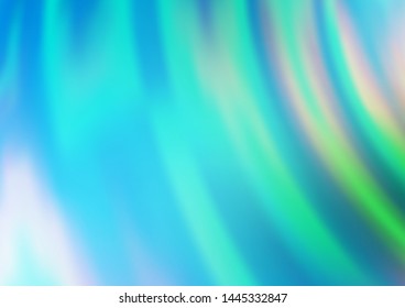Light Blue, Green vector template with lines, ovals. Creative geometric illustration in marble style with gradient. Pattern for your business design.