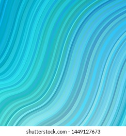 Light Blue, Green vector template with curved lines. Colorful illustration, which consists of curves. Pattern for websites, landing pages.