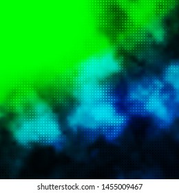 Light Blue, Green vector template with circles. Glitter abstract illustration with colorful drops. Pattern for booklets, leaflets.