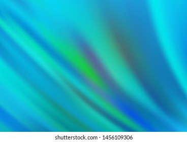 Light Blue, Green vector template with bent ribbons. Colorful abstract illustration with gradient lines. A new texture for your  ad, booklets, leaflets.