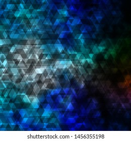 Light Blue, Green vector template with lines, triangles. Smart design in abstract style with gradient triangles. Design for your promotions.