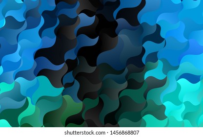 Light Blue, Green vector template with liquid shapes. A sample with blurred bubble shapes. Marble style for your business design.