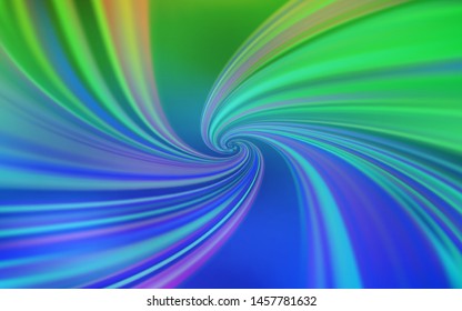 Light Blue, Green vector template with curved lines. Geometric illustration in abstract style with gradient.  Abstract design for your web site.