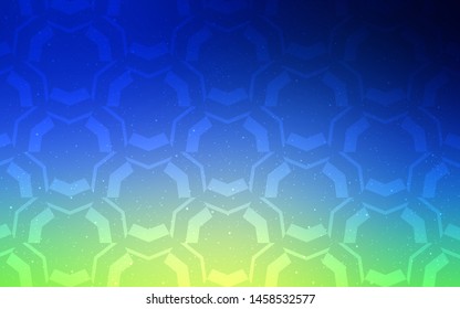 Light Blue, Green vector template with bent lines. Brand new colorful illustration in simple style. New composition for your brand book.