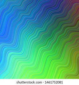 Light Blue, Green vector template with lines. Glitter abstract illustration with wry lines. The best colorful design for your business.