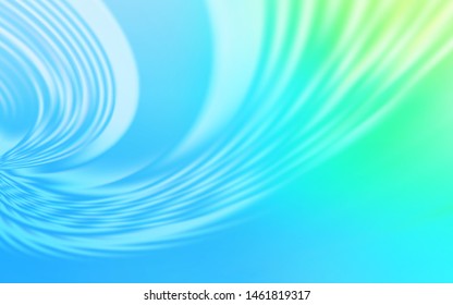 Light Blue, Green vector template with curved lines. Geometric illustration in abstract style with gradient.  A completely new design for your business.